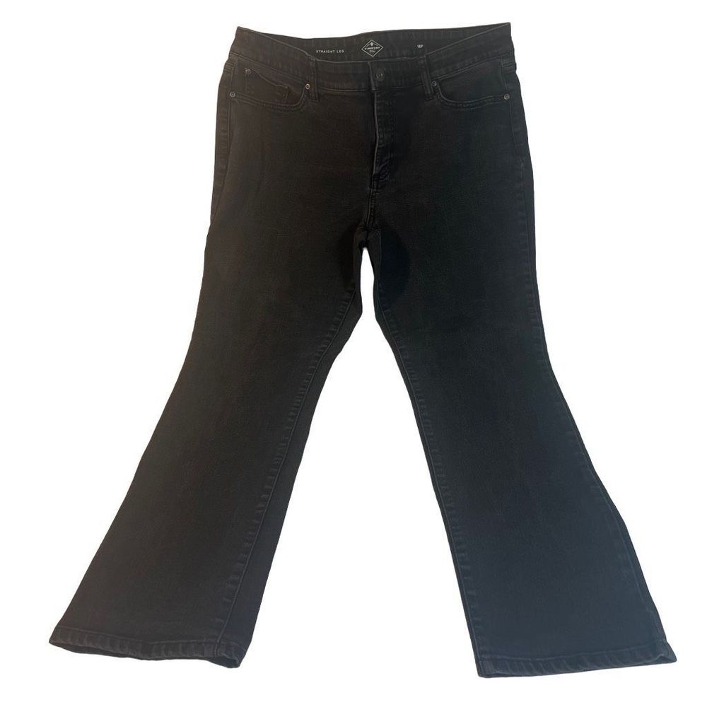 St. John’s Bay Women's Black Straight Leg Mid Rise Pants Size 16P